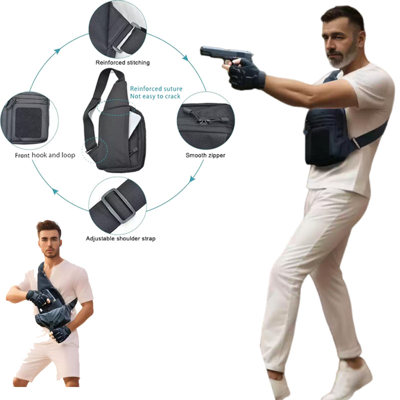 Edc Concealed Carry Sling Bag - Sac tactique pour pistolet, étui de