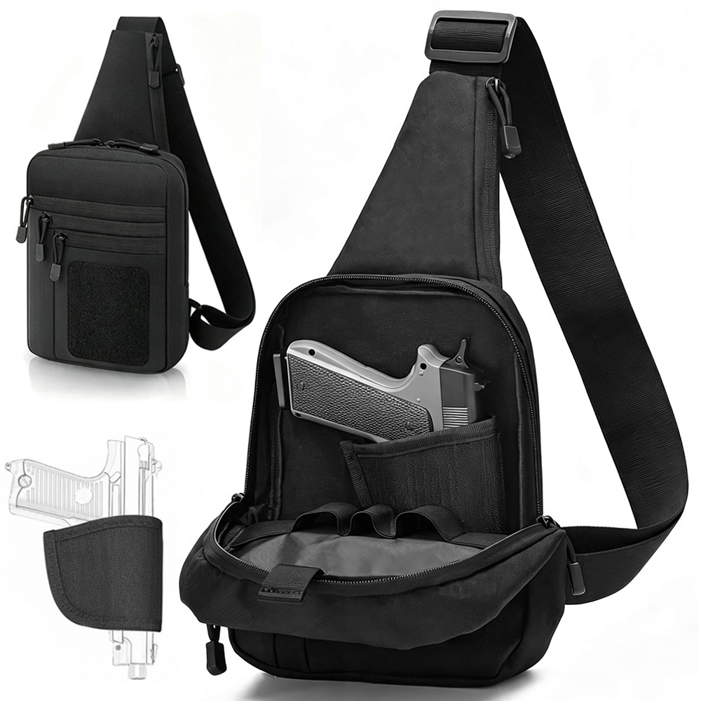 Edc Concealed Carry Sling Bag - Sac de transport dissimulé pour arme