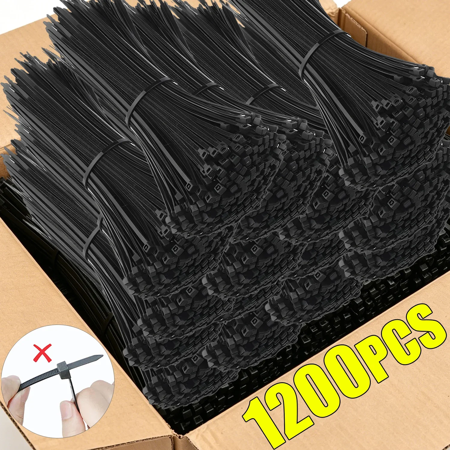 Gear Tie Reusable - Attaches-câbles en nylon réutilisables autobloquants, sangles