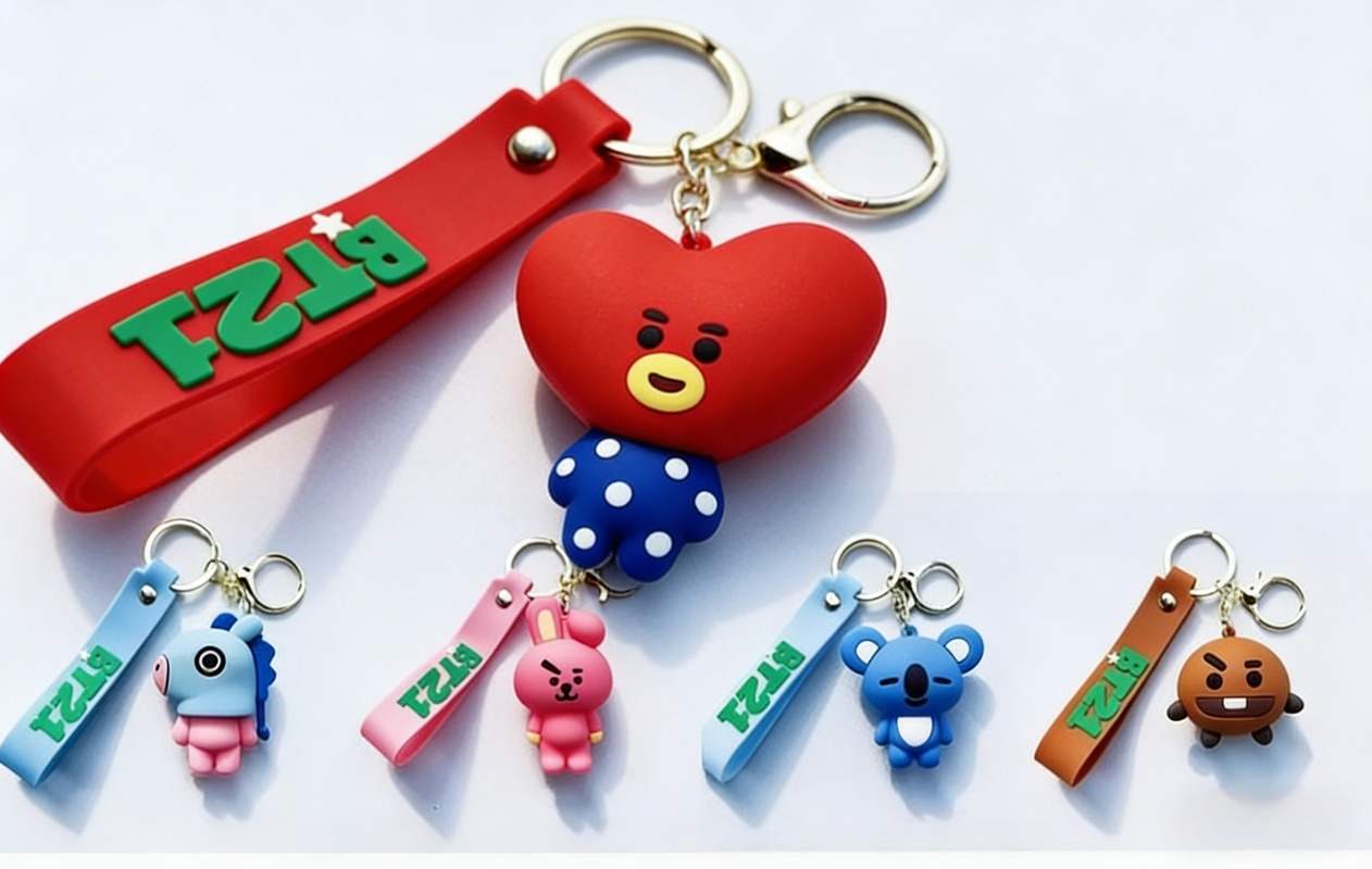 Carabiner Keychain - Nouveau Porte-clés BT21 Koya RJ Shooky