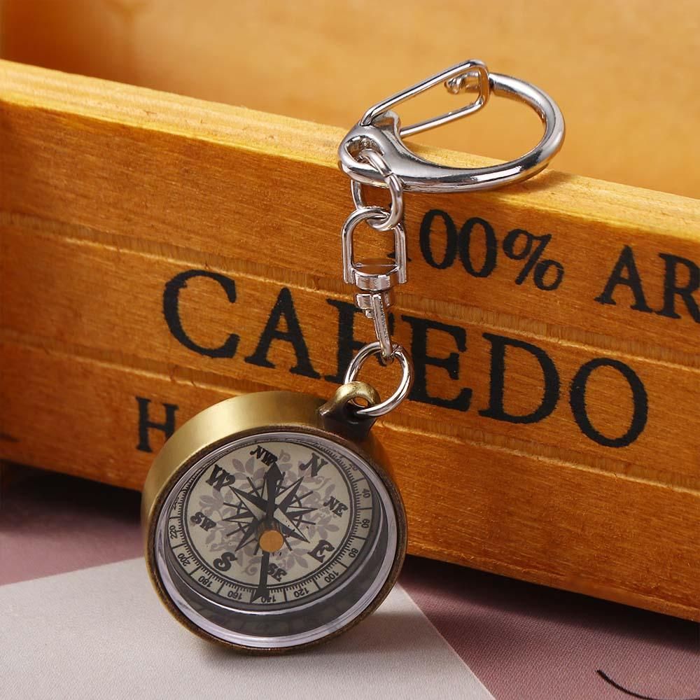 Compass Keychain Mini - Mini boussole de survie Vintage Portable,