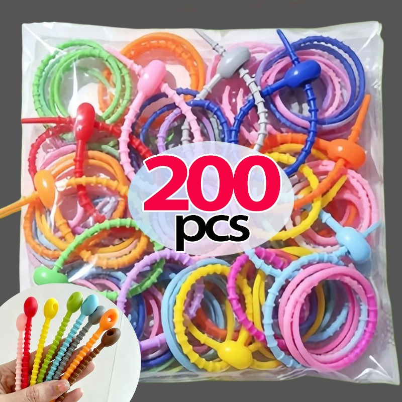 Cable Winder Keychain - Attaches de câble en silicone multicolores