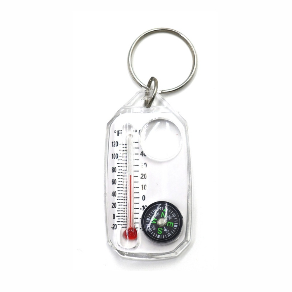 Compass Keychain Mini - Mini boussole Portable 3 en 1,