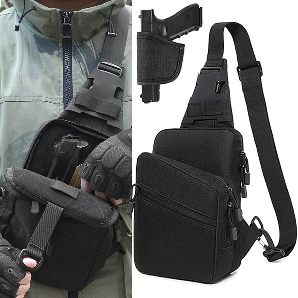 Edc Concealed Carry Sling Bag - Sac tactique pour pistolet, sacoche d'épaule