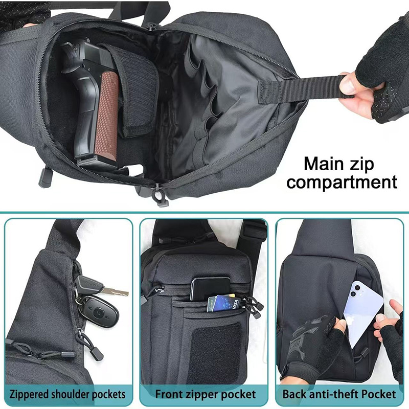 Sac tactique pour pistolet, ét - Edc Concealed Carry Sling Bag avis et prix