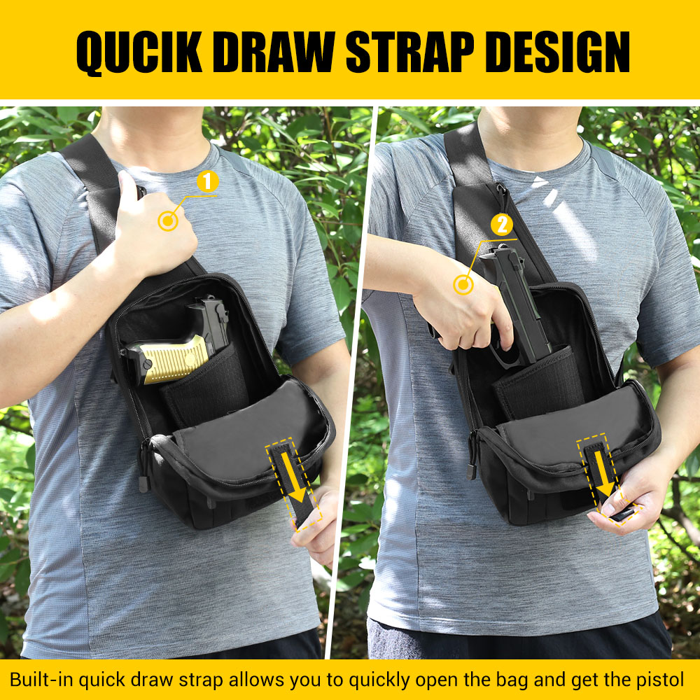 Sac pour pistolet tactique, ét - Edc Concealed Carry Sling Bag avis et prix