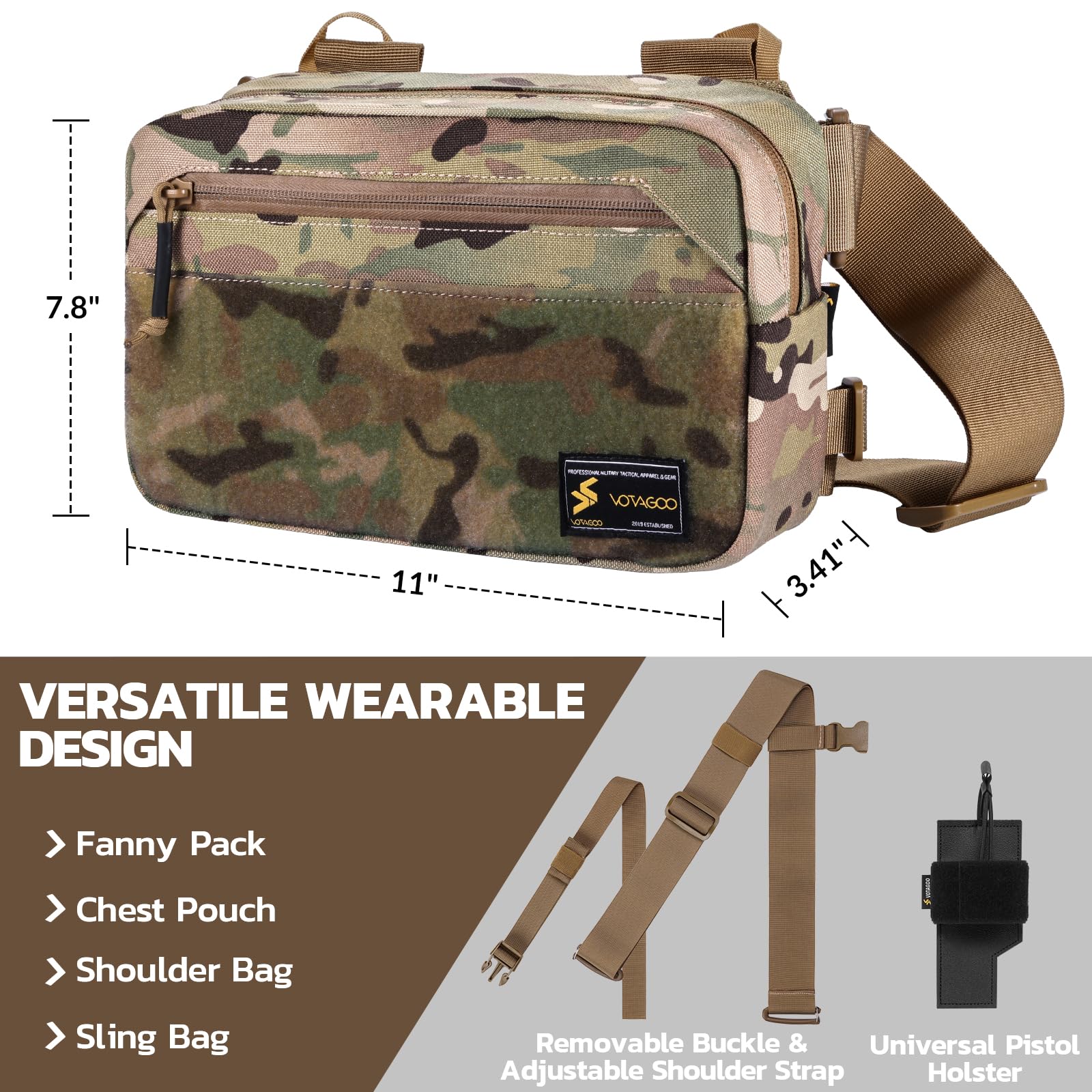 Sac banane tactique, sac à ban - Edc Concealed Carry Sling Bag avis et prix