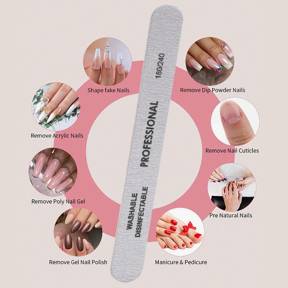 Lot de 5 limes à ongles 100/18 - Nail File Titanium avis et prix