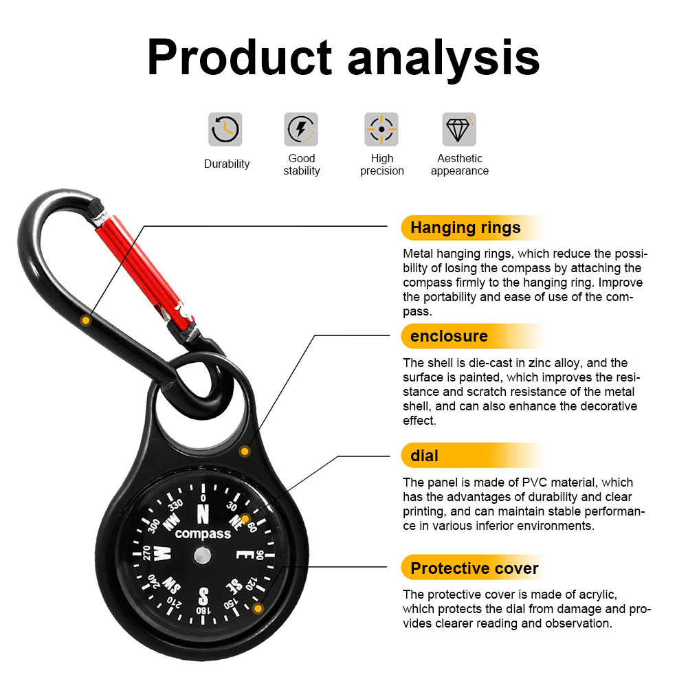 Mini boussole de survie avec m - Compass Keychain Mini avis et prix
