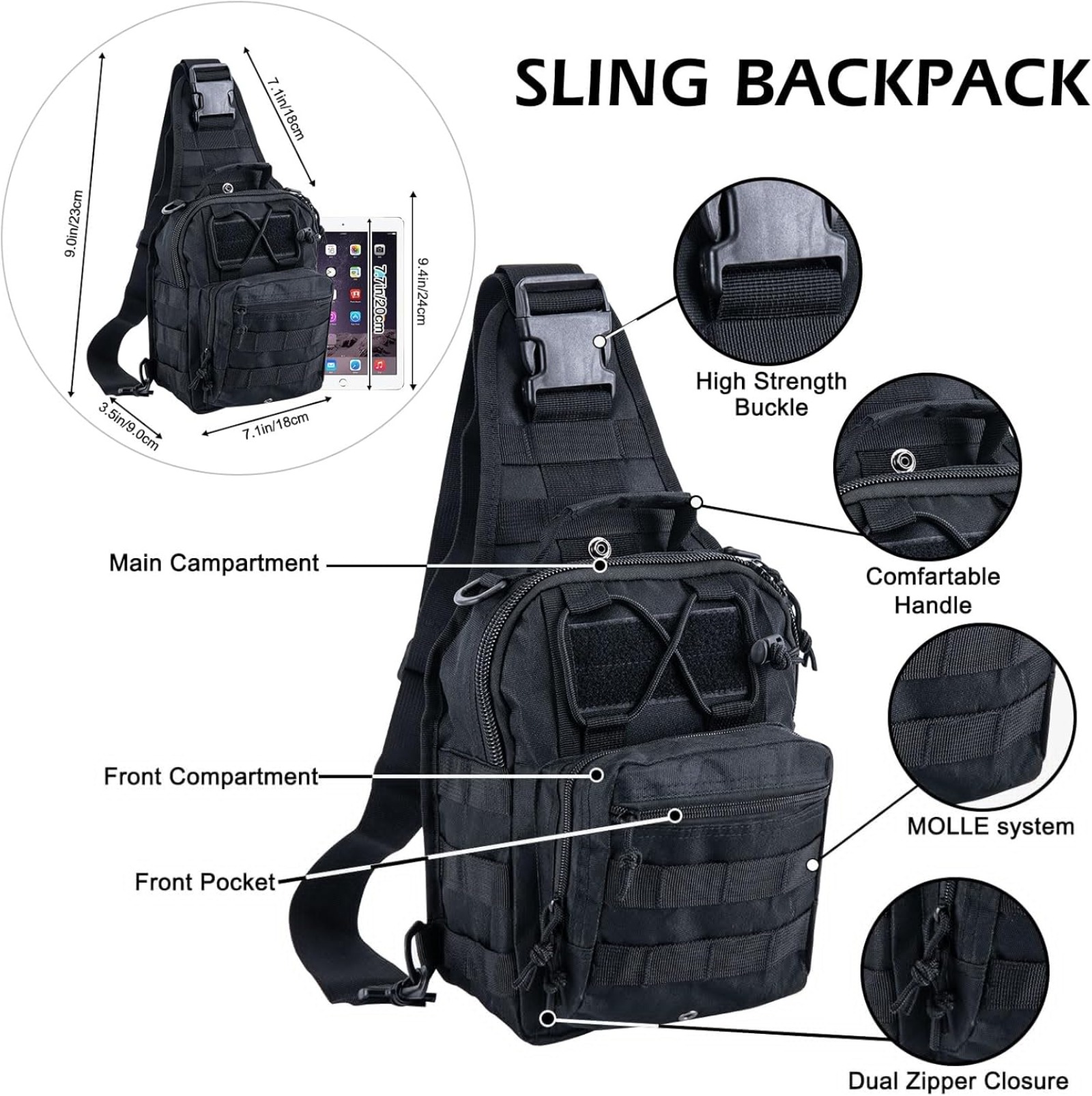 Sac de poitrine tactique en ny - Edc Everyday Carry Bag avis et prix