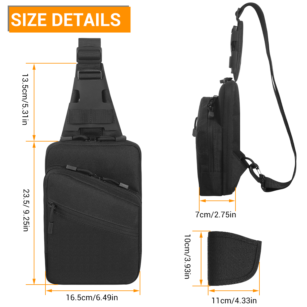 Sac tactique pour pistolet, sa - Edc Concealed Carry Sling Bag avis et prix