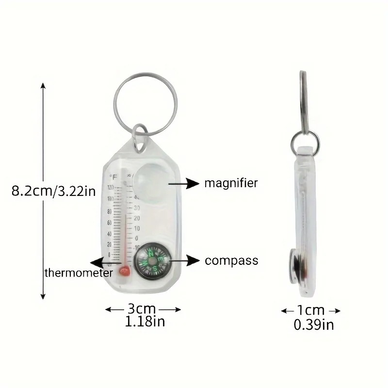 Porte-clés 3 en 1, boussole po - Compass Keychain Mini avis et prix