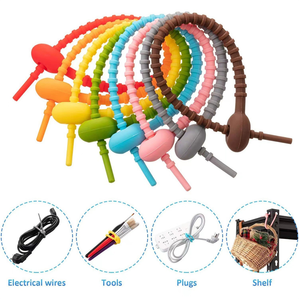 10 pièces/lot Attaches de sac  - Gear Tie Reusable avis et prix