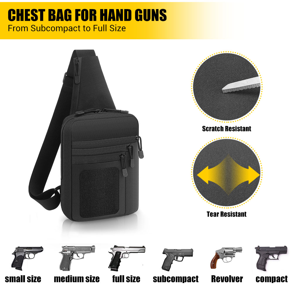 Sac tactique pour pistolet, ét - Edc Concealed Carry Sling Bag avis et prix