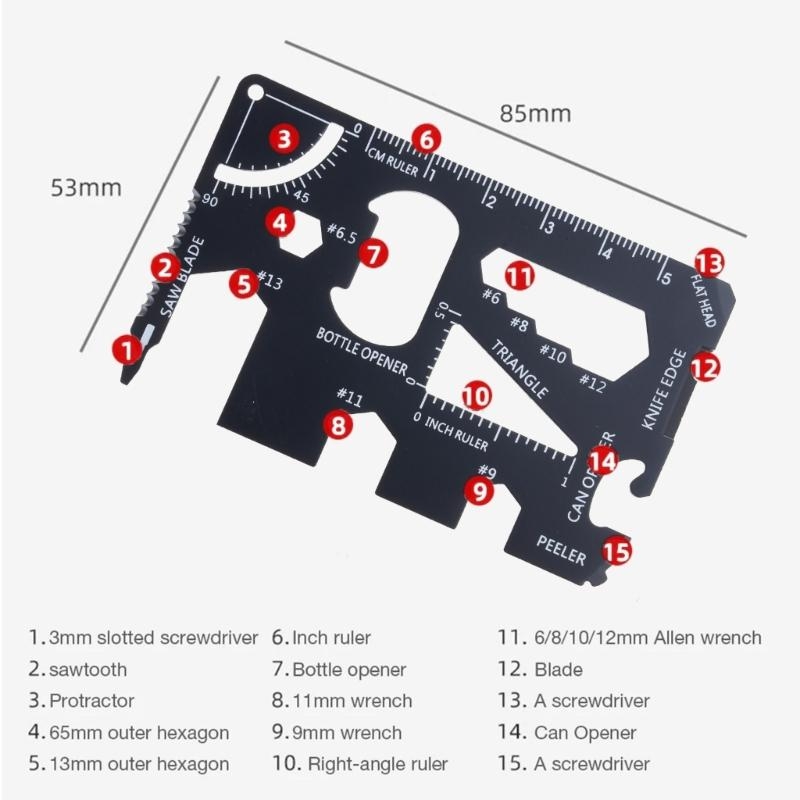 Multitool 15 en 1 en acier ino - Multitool Credit Card avis et prix